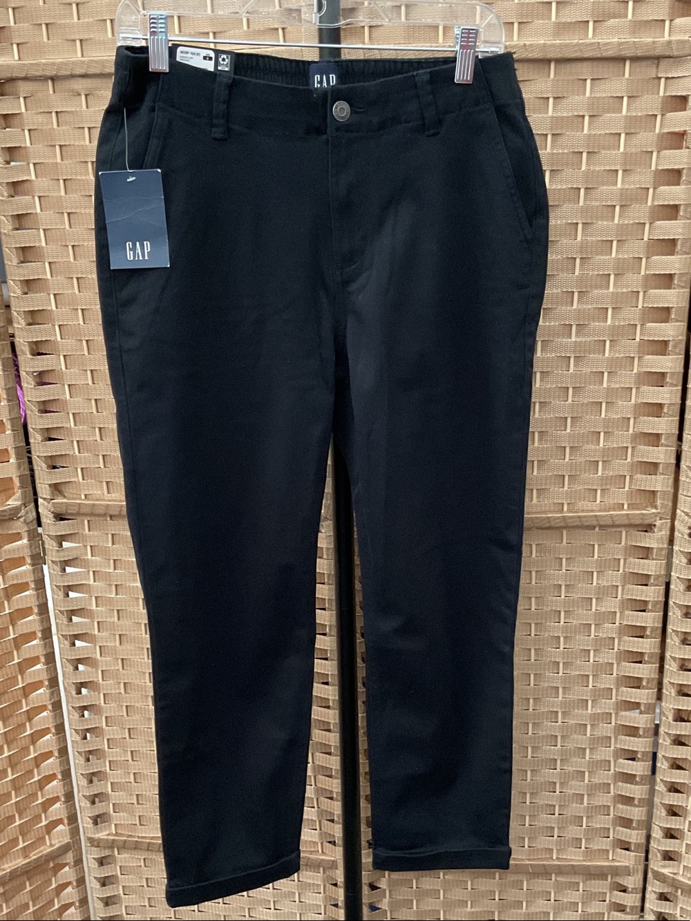 GAP Classic Black Straight Twill Pants